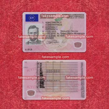 Cypriot Driver Licence Fake Template