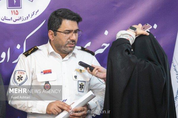 ثبت ۲۵ هزار و ۵۳۰ ماموریت اورژانس در هفته گذشته